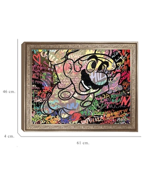 Cuadro decorativo Graffiti de Mario caricatura de the Pop Art Factory técnica mixta Cuadros Jr