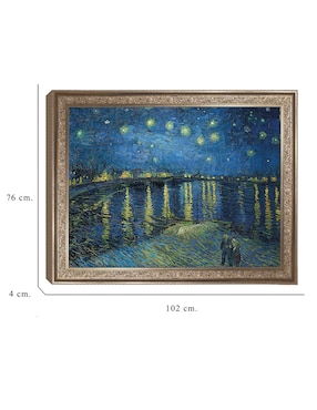 Cuadro decorativo Noche estrellada sobre el ródano (1888) de Vincent Van Gogh técnica mixta Cuadros Jr
