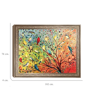 Cuadro decorativo 27 aves de Jennifer Lommers técnica mixta Cuadros Jr