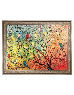 Cuadro decorativo 27 aves de Jennifer Lommers técnica mixta Cuadros Jr