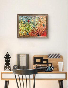 Cuadro decorativo 27 aves de Jennifer Lommers técnica mixta Cuadros Jr