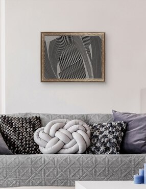 Cuadro decorativo Tejido gris I de Mike Schick técnica mixta Cuadros Jr