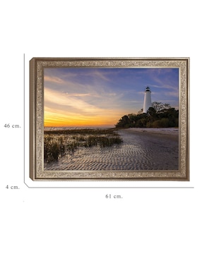 Cuadro decorativo Atardecer en el faro St Marks de Andy Crawford técnica mixta Cuadros Jr