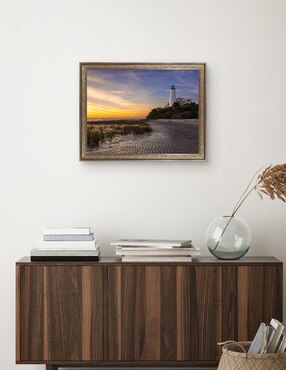 Cuadro decorativo Atardecer en el faro St Marks de Andy Crawford técnica mixta Cuadros Jr