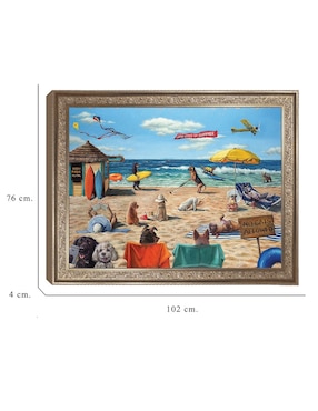 Cuadro decorativo Playa de perros de Lucia Heffernan técnica mixta Cuadros Jr