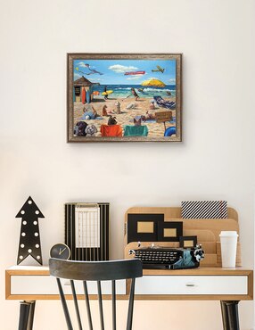 Cuadro decorativo Playa de perros de Lucia Heffernan técnica mixta Cuadros Jr