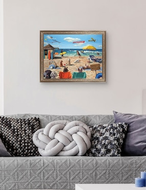 Cuadro decorativo Playa de perros de Lucia Heffernan técnica mixta Cuadros Jr