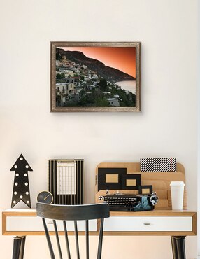 Cuadro decorativo Pueblo en la ladera de Campania de Panoramic Images técnica mixta Cuadros Jr