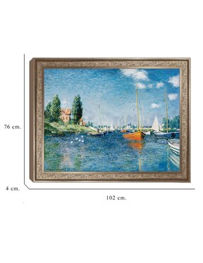 Cuadro decorativo Monet – Barcos rojos en Argenteuil de Portfolio Arts Group técnica mixta Cuadros Jr
