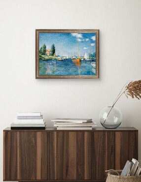 Cuadro decorativo Monet – Barcos rojos en Argenteuil de Portfolio Arts Group técnica mixta Cuadros Jr