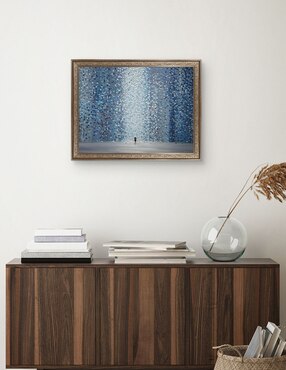 Cuadro decorativo Lluvia azul de Ekaterina Ermilkina técnica mixta Cuadros Jr