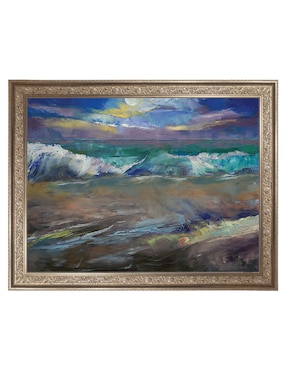 Cuadro decorativo Ondas a la luz de la luna de Michael Creese técnica mixta Cuadros Jr