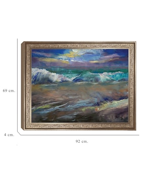 Cuadro decorativo Ondas a la luz de la luna de Michael Creese técnica mixta Cuadros Jr