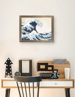 Cuadro decorativo Hokusai – La gran ola de Portfolio Arts Group técnica mixta Cuadros Jr