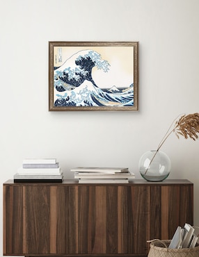 Cuadro decorativo Hokusai – La gran ola de Portfolio Arts Group técnica mixta Cuadros Jr