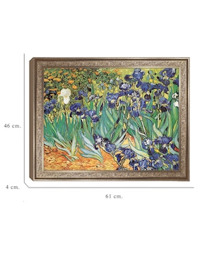 Cuadro decorativo Van Gogh – Jardín de iris de Portfolio Arts Group técnica mixta Cuadros Jr