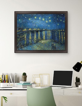Cuadro decorativo Noche estrellada sobre el Ródano (1888) de Vincent van Gogh técnica mixta Cuadros Jr