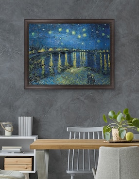 Cuadro decorativo Noche estrellada sobre el Ródano (1888) de Vincent van Gogh técnica mixta Cuadros Jr