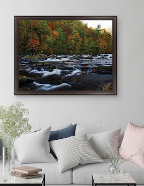 Cuadro decorativo Otoño en el río Tellico de Andy Crawford técnica mixta Cuadros Jr