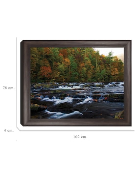 Cuadro decorativo Otoño en el río Tellico de Andy Crawford técnica mixta Cuadros Jr