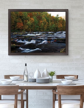 Cuadro decorativo Otoño en el río Tellico de Andy Crawford técnica mixta Cuadros Jr
