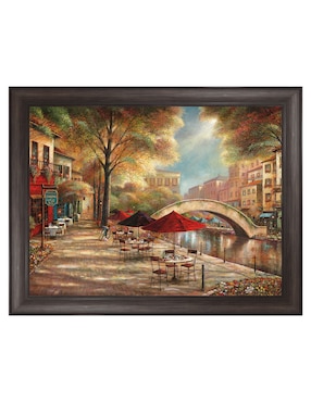 Cuadro decorativo Encanto del paseo del río de Ruane Manning técnica mixta Cuadros Jr