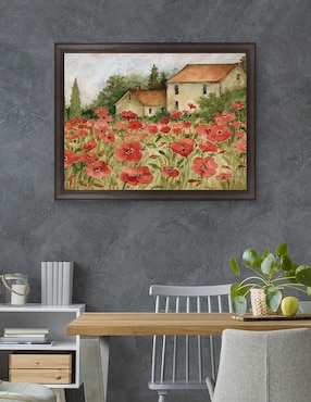 Cuadro decorativo Paisaje toscano de amapolas de Susan Winget técnica mixta Cuadros Jr