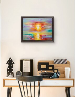 Cuadro decorativo Amanecer abstracto de Osnat Tzadok técnica mixta Cuadros Jr