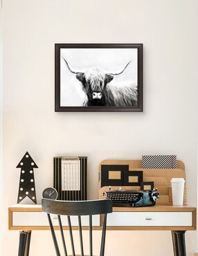 Cuadro decorativo Longhorn de las tierras altas de Danita Delimont técnica mixta Cuadros Jr