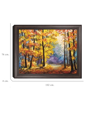 Cuadro decorativo Sendero de río en colores otoñales de DP Gallery técnica mixta Cuadros Jr