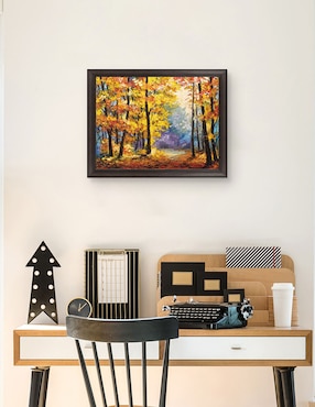 Cuadro decorativo Sendero de río en colores otoñales de DP Gallery técnica mixta Cuadros Jr