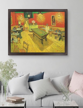 Cuadro decorativo Café nocturno con mesa de billar de Portfolio Arts Group técnica mixta Cuadros Jr