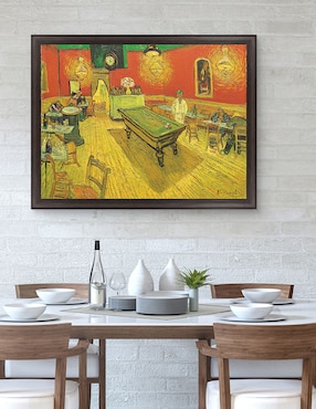 Cuadro decorativo Café nocturno con mesa de billar de Portfolio Arts Group técnica mixta Cuadros Jr