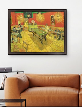 Cuadro decorativo Café nocturno con mesa de billar de Portfolio Arts Group técnica mixta Cuadros Jr