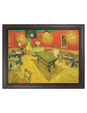Cuadro decorativo Café nocturno con mesa de billar de Portfolio Arts Group técnica mixta Cuadros Jr