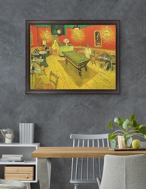 Cuadro decorativo Café nocturno con mesa de billar de Portfolio Arts Group técnica mixta Cuadros Jr