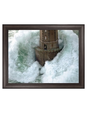 Cuadro decorativo Faros en la tormenta – La Jument de Jean Guichard técnica mixta Cuadros Jr