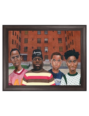 Cuadro decorativo Chicos del barrio – Hip hop de Manasseh Johnson técnica mixta Cuadros Jr