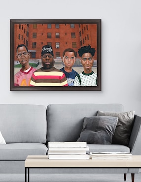 Cuadro decorativo Chicos del barrio – Hip hop de Manasseh Johnson técnica mixta Cuadros Jr