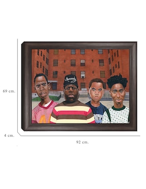 Cuadro decorativo Chicos del barrio – Hip hop de Manasseh Johnson técnica mixta Cuadros Jr
