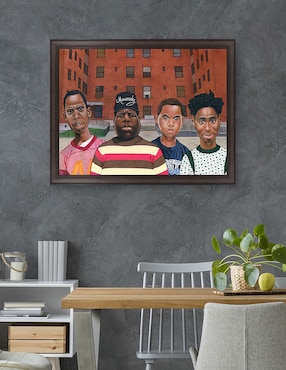 Cuadro decorativo Chicos del barrio – Hip hop de Manasseh Johnson técnica mixta Cuadros Jr