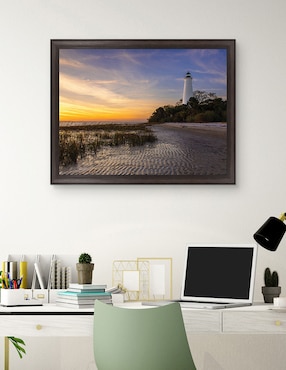 Cuadro decorativo Atardecer en el faro St Marks de Andy Crawford técnica mixta Cuadros Jr