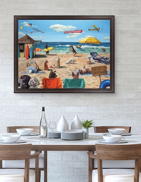 Cuadro decorativo Playa de perros de Lucia Heffernan técnica mixta Cuadros Jr