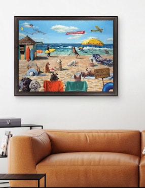 Cuadro decorativo Playa de perros de Lucia Heffernan técnica mixta Cuadros Jr