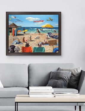 Cuadro decorativo Playa de perros de Lucia Heffernan técnica mixta Cuadros Jr