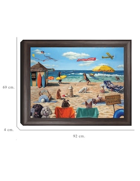 Cuadro decorativo Playa de perros de Lucia Heffernan técnica mixta Cuadros Jr