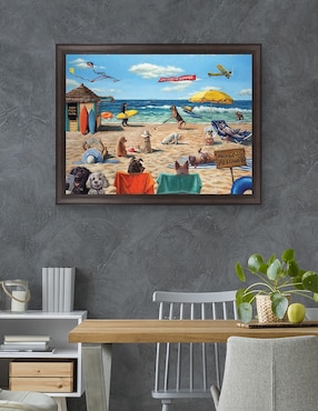 Cuadro decorativo Playa de perros de Lucia Heffernan técnica mixta Cuadros Jr