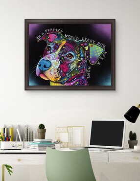 Cuadro decorativo En un mundo perfecto de Dean Russo técnica mixta Cuadros Jr