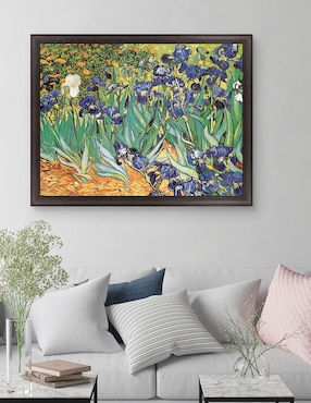 Cuadro decorativo Van Gogh – Jardín de iris de Portfolio Arts Group técnica mixta Cuadros Jr