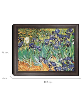 Cuadro decorativo Van Gogh – Jardín de iris de Portfolio Arts Group técnica mixta Cuadros Jr